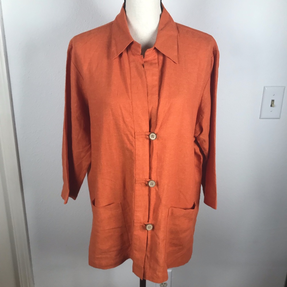 COLDWATER CREEK BUTTON UP  2 FRONT POCKETS TOP